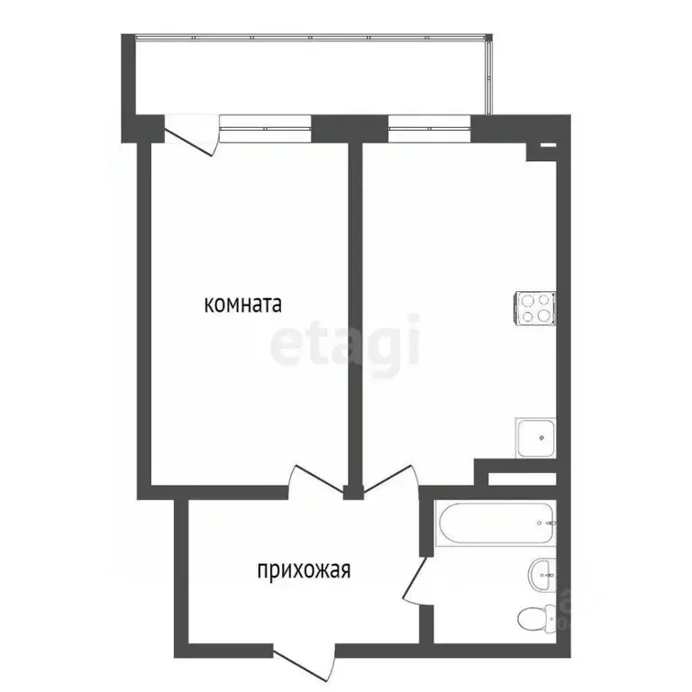 1-к кв. Севастополь ул. Колобова, 22/2 (38.0 м) - Фото 2