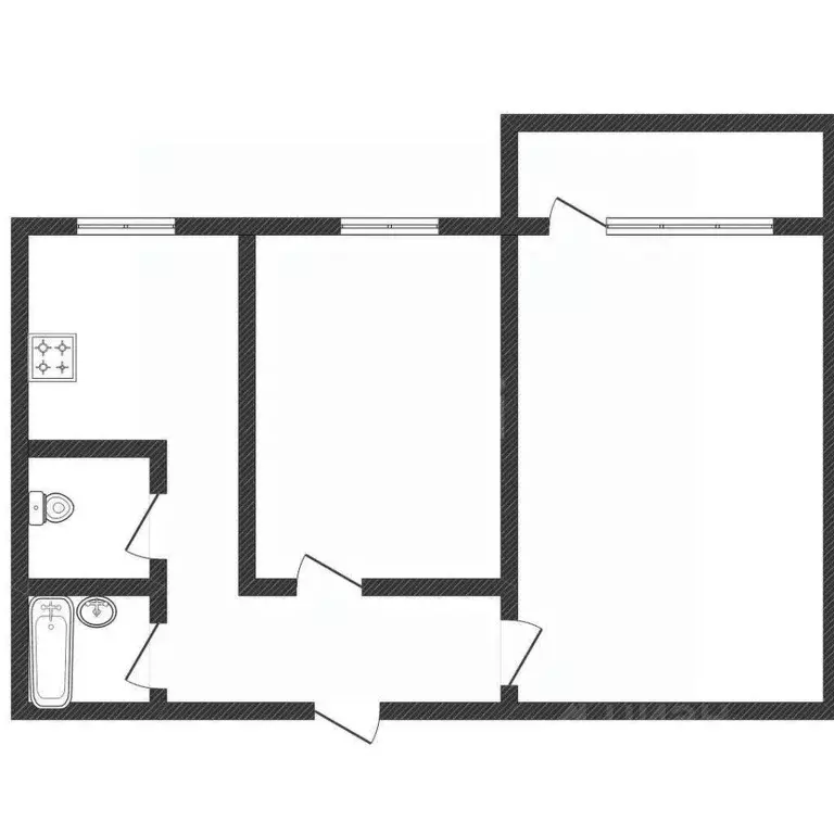 2-к кв. Смоленская область, Смоленск ул. Рыленкова, 73 (53.3 м) - Фото 1