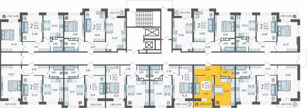 1-комнатная квартира: Краснодар, жилой комплекс Смородина (35.75 м) - Фото 1