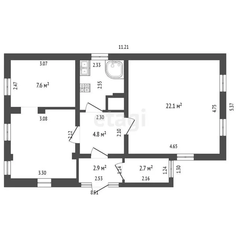 Дом в Белгород, Донецкая улица (55 м) - Фото 1