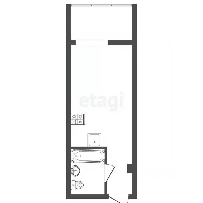 Студия Крым, Ялта ул. Войкова, 39 (28.8 м) - Фото 1