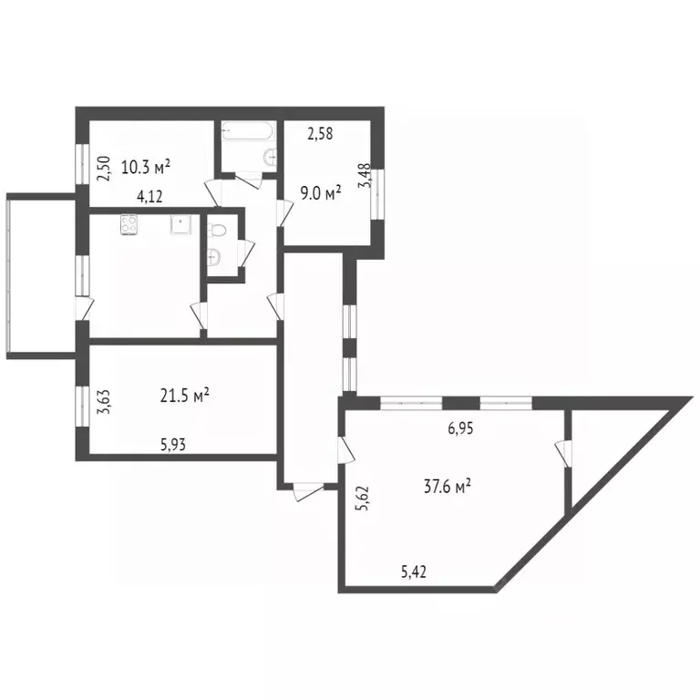 4-к кв. Ханты-Мансийский АО, Сургут ул. Энтузиастов, 4 (135.1 м) - Фото 1