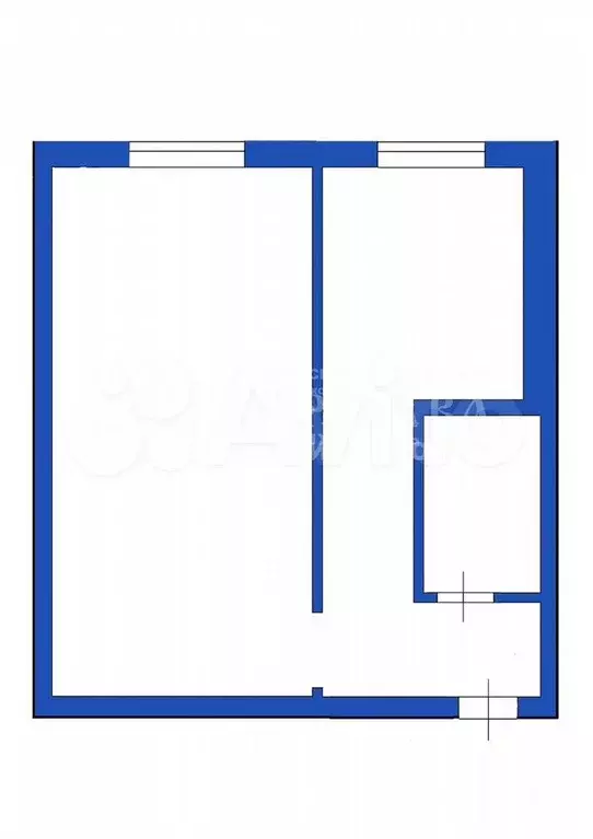 1-к. квартира, 32,5 м, 1/5 эт. - Фото 0