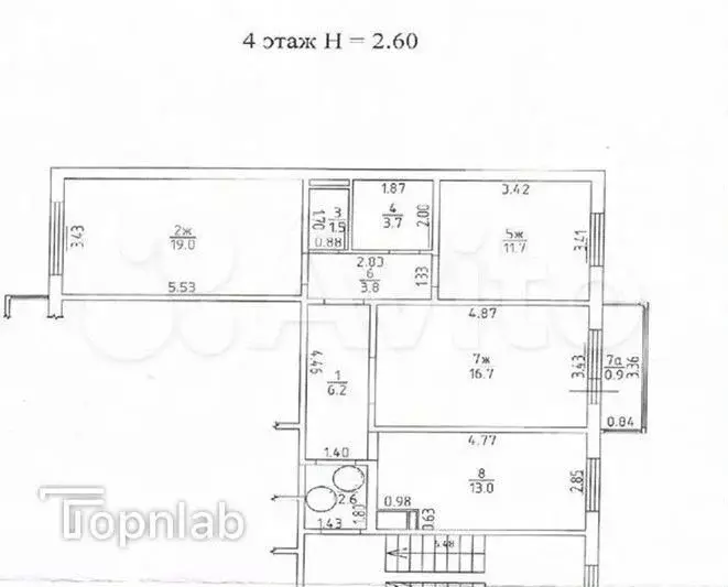 3-к. квартира, 76 м, 4/5 эт. - Фото 0