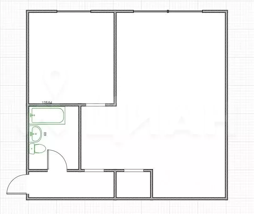 1-к кв. Тульская область, Тула ул. Макаренко, 4 (31.3 м) - Фото 2
