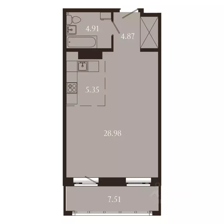 1-к кв. Иркутская область, Иркутск Советская ул., 115/1 (51.62 м) - Фото 1