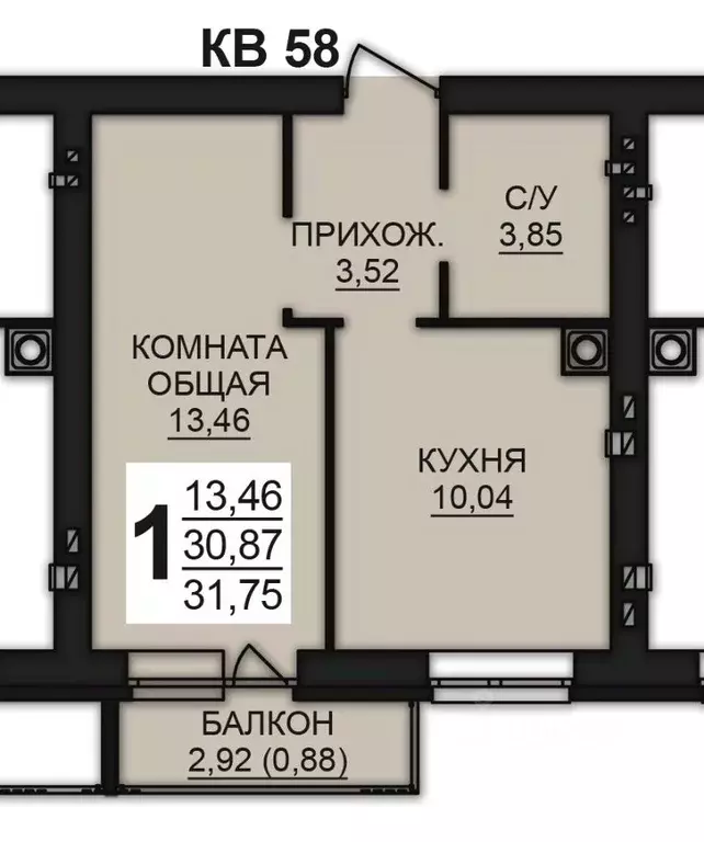 1-к кв. Ивановская область, Ивановский район, Богданихское с/пос, д. ... - Фото 0