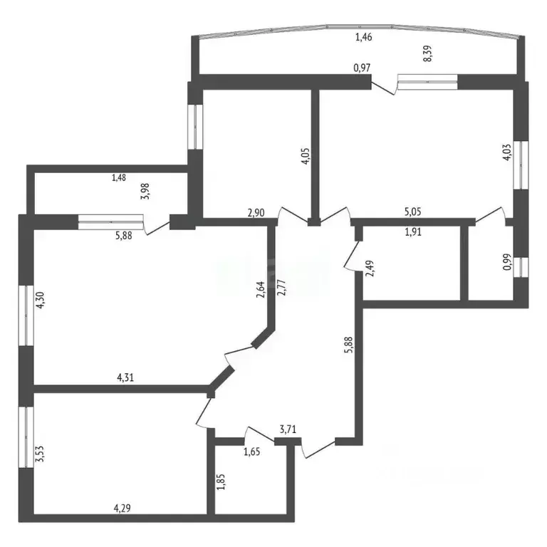 3-к кв. Амурская область, Благовещенск Зейская ул., 222 (96.7 м) - Фото 0