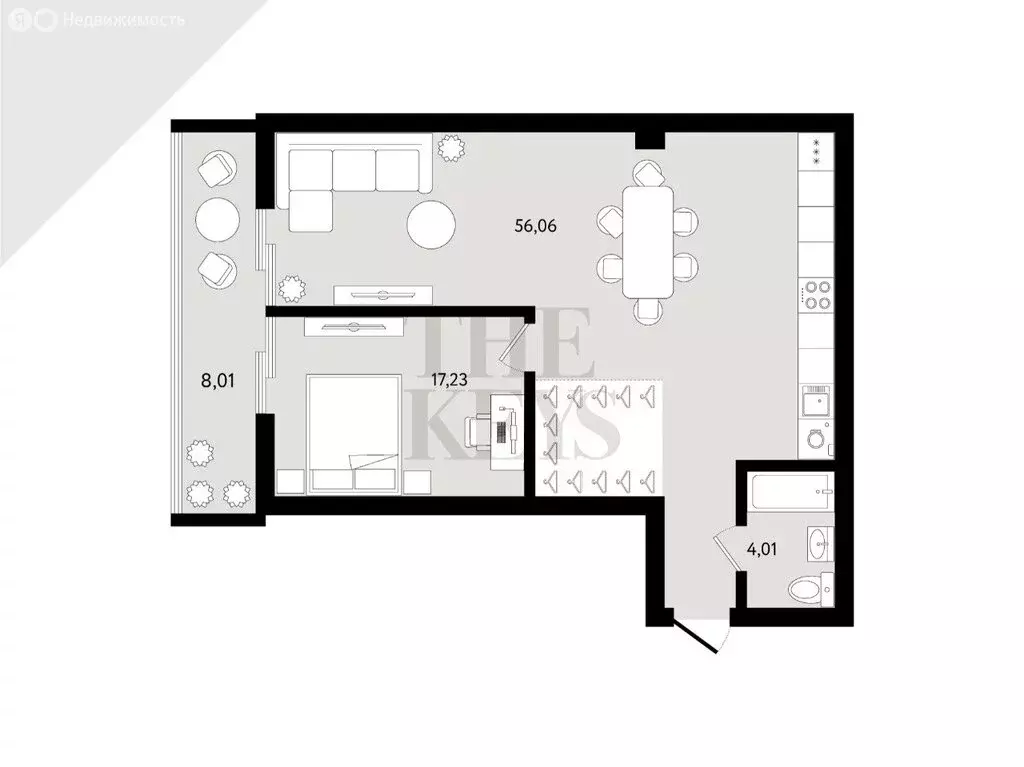 1-комнатная квартира: Ялта, улица Войкова, 39Ак2 (77.3 м) - Фото 1