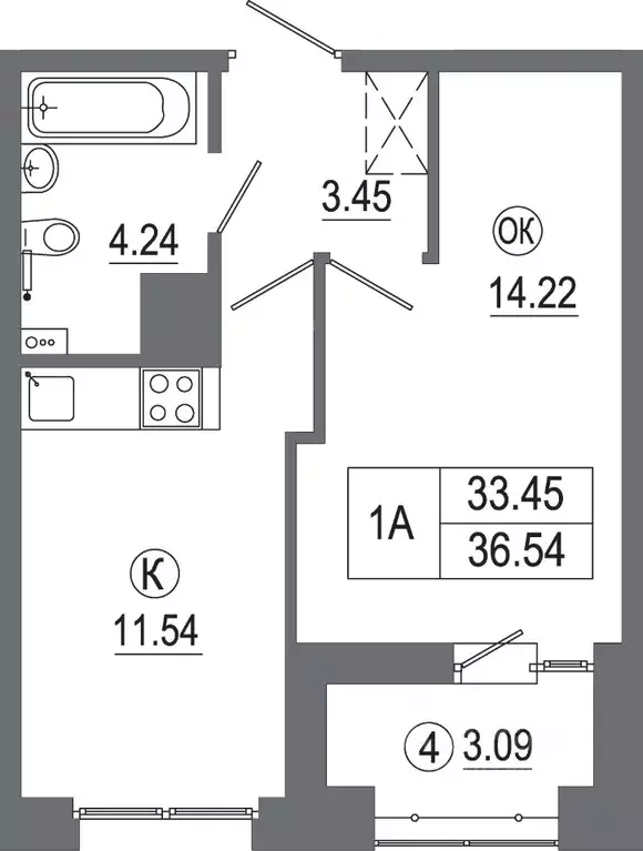 1-к кв. Иркутская область, Иркутск ИВАТУ городок, Авиатор жилой ... - Фото 1