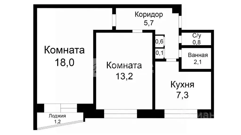 2-к кв. Москва Кировоградская ул., 32К3 (47.1 м) - Фото 1