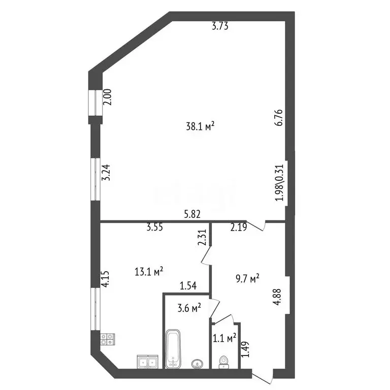 2-комнатная квартира: Санкт-Петербург, 8-я линия Васильевского ... - Фото 1