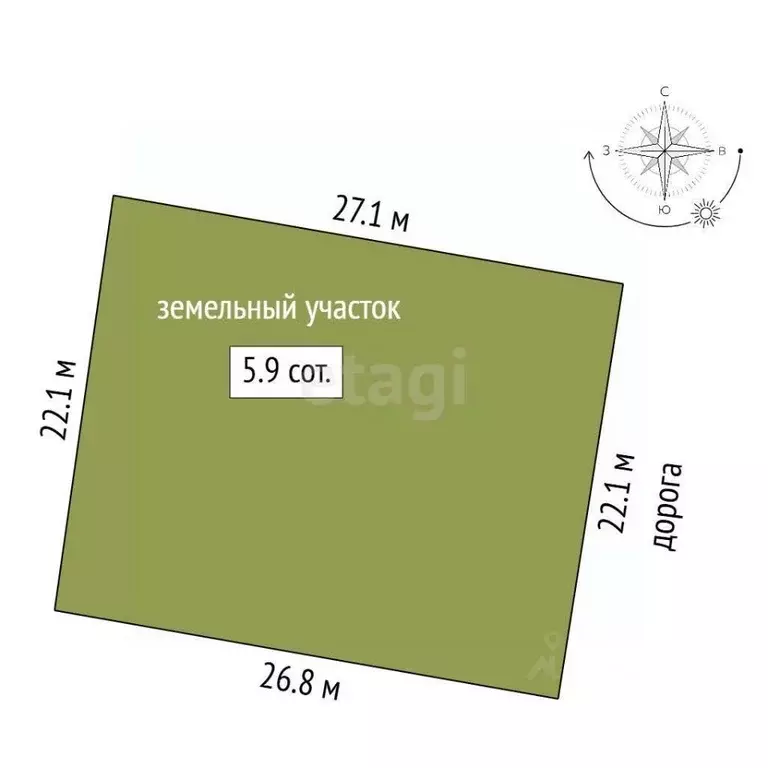 Участок в Севастополь Красный Октябрь КСП,  (5.9 сот.) - Фото 2