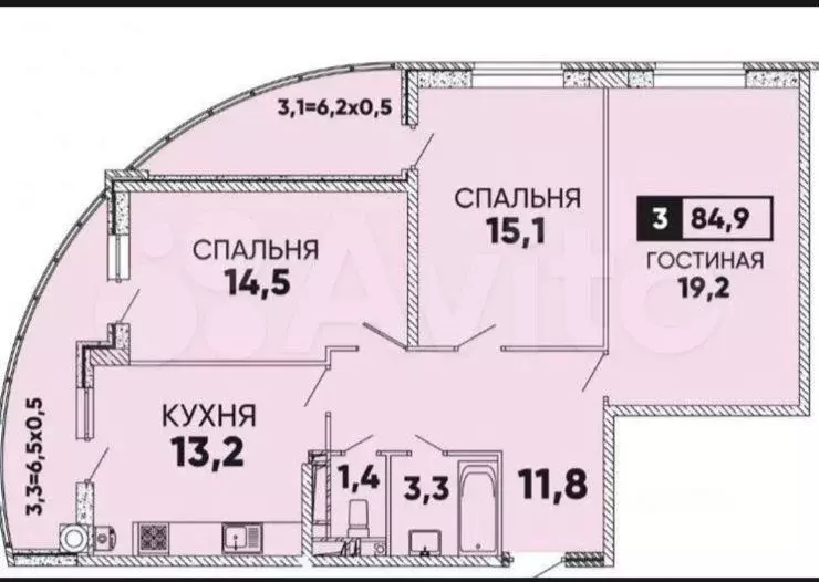 3-к. квартира, 85 м, 7/21 эт. - Фото 0