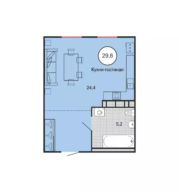 1-к кв. Ставропольский край, Михайловск Шпаковский район, пер. ... - Фото 1