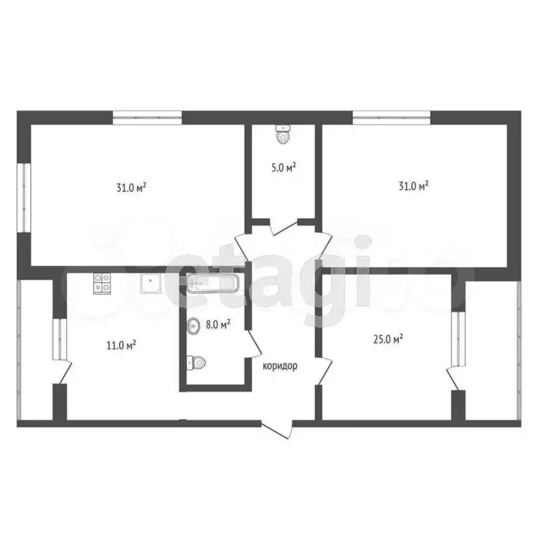 3-к. квартира, 98 м, 3/4 эт. - Фото 0