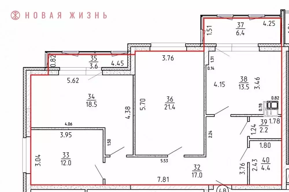 3-к кв. Самарская область, Самара проезд 4-й, 8А (89.0 м) - Фото 0