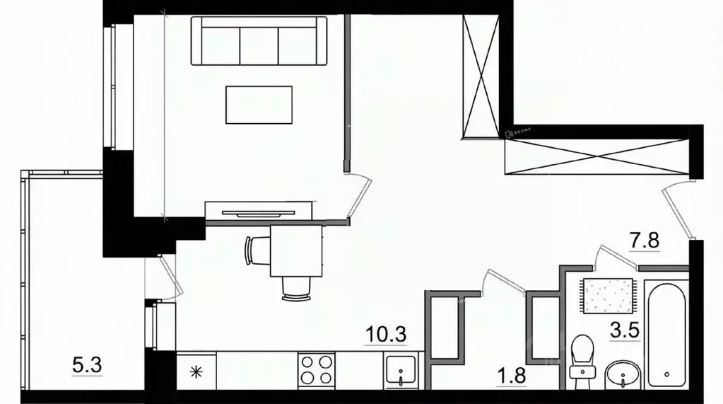 1-к кв. Тульская область, Тула ул. Болдина, 1к1 (39.4 м) - Фото 1