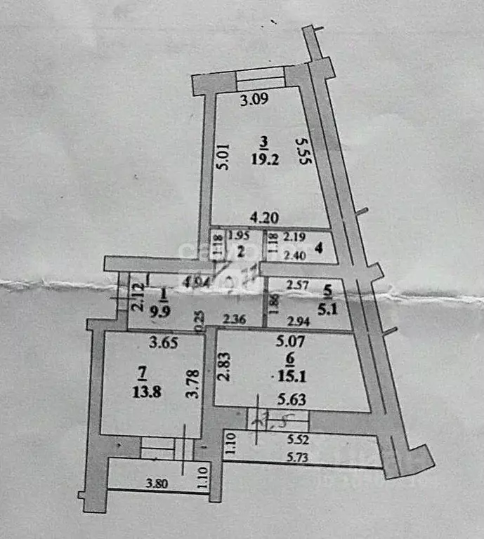 2-к кв. Липецкая область, Липецк ул. С.М. Шерстобитова, 8 (75.0 м) - Фото 1