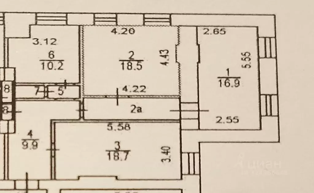Комната Москва 1-я Пугачевская ул., 8 (18.5 м) - Фото 2