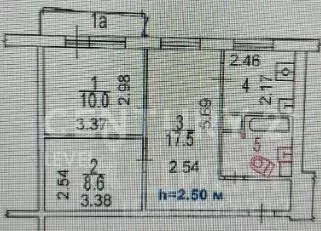 3-к кв. Москва ул. Бехтерева, 41К3 (46.8 м) - Фото 1