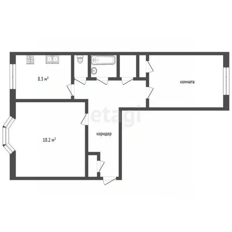 2-к кв. Ямало-Ненецкий АО, Новый Уренгой Юбилейный мкр, 2/4 (55.7 м) - Фото 1