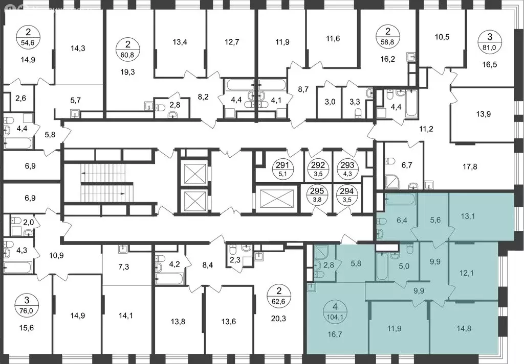4-комнатная квартира: Московский, улица Никитина, 3к3 (101.6 м) - Фото 2