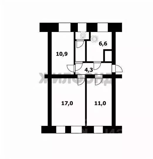 Комната Новосибирская область, Новосибирск 3-й Порядковый пер., 5 ... - Фото 2