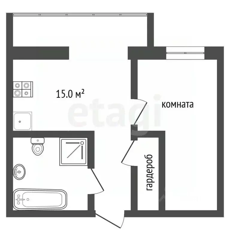 1-к кв. Самарская область, Самара ул. Лейтенанта Шмидта, 10 (45.0 м) - Фото 2