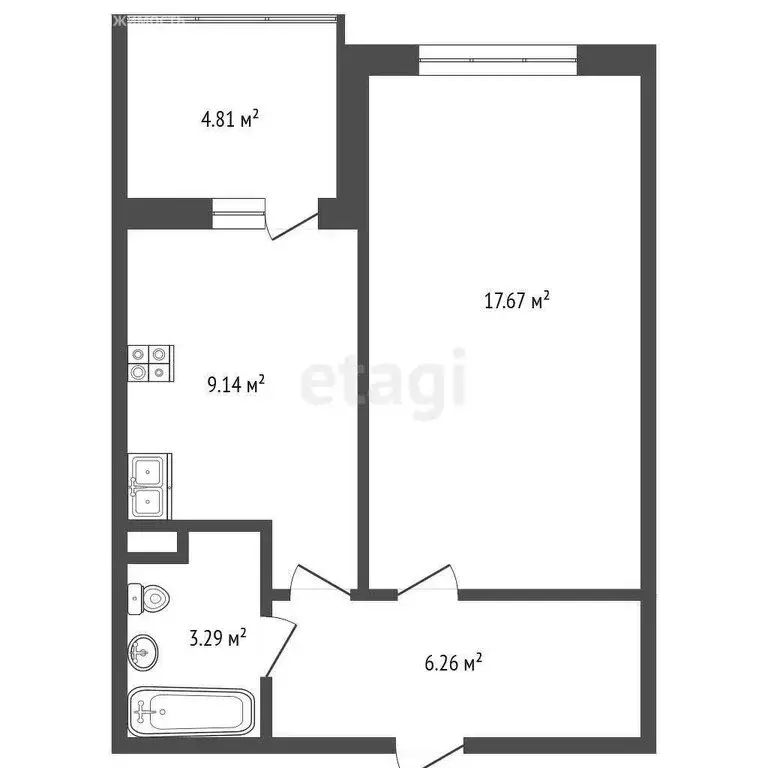 1-комнатная квартира: Анапа, улица Адмирала Пустошкина, 12к2 (41.17 м) - Фото 0