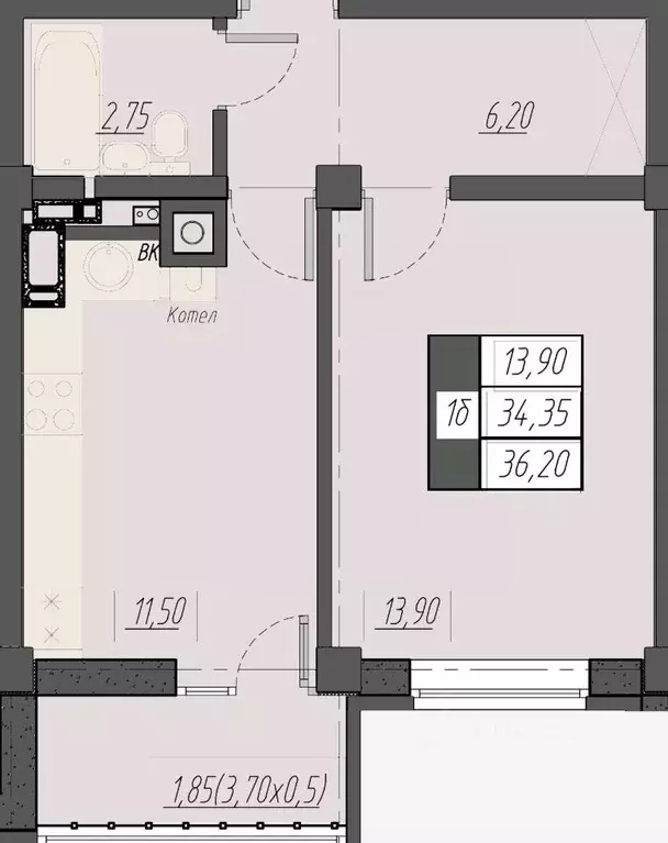 1-к кв. Ставропольский край, Пятигорск Новопятигорск мкр, Курортный ... - Фото 1