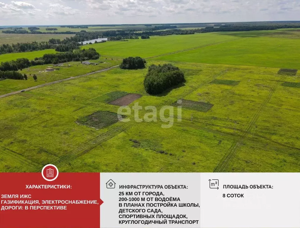 Участок в Тюменская область, Тюменский район, д. Большие Акияры  (8.2 ... - Фото 1