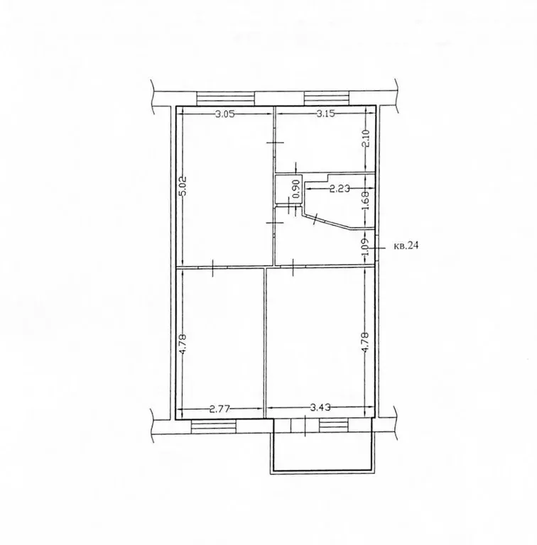 3-к кв. Ханты-Мансийский АО, Сургут просп. Мира, 35/1 (60.0 м) - Фото 0