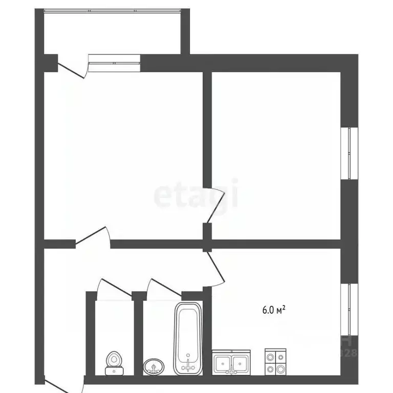 2-к кв. Владимирская область, Муром ул. Льва Толстого, 20 (41.4 м) - Фото 1