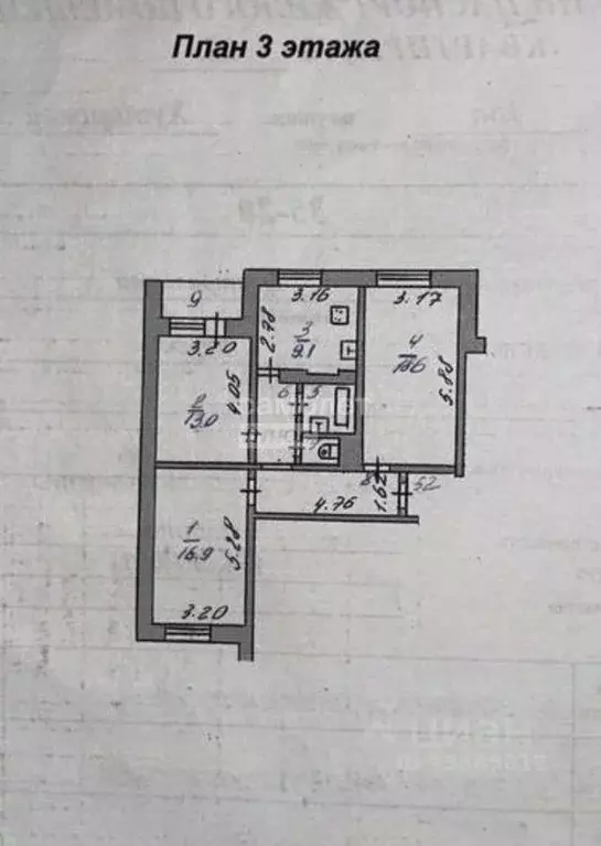 3-к кв. Курская область, Курск Хуторская ул., 16А (73.4 м) - Фото 1