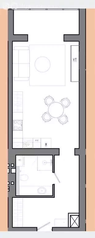 Квартира-студия: Светлогорск, Олимпийский бульвар, 3 (44.2 м) - Фото 1