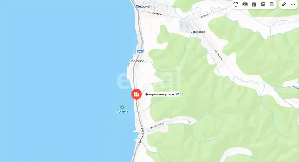 Участок в Сахалинская область, Холмский городской округ, с. Яблочное ... - Фото 2