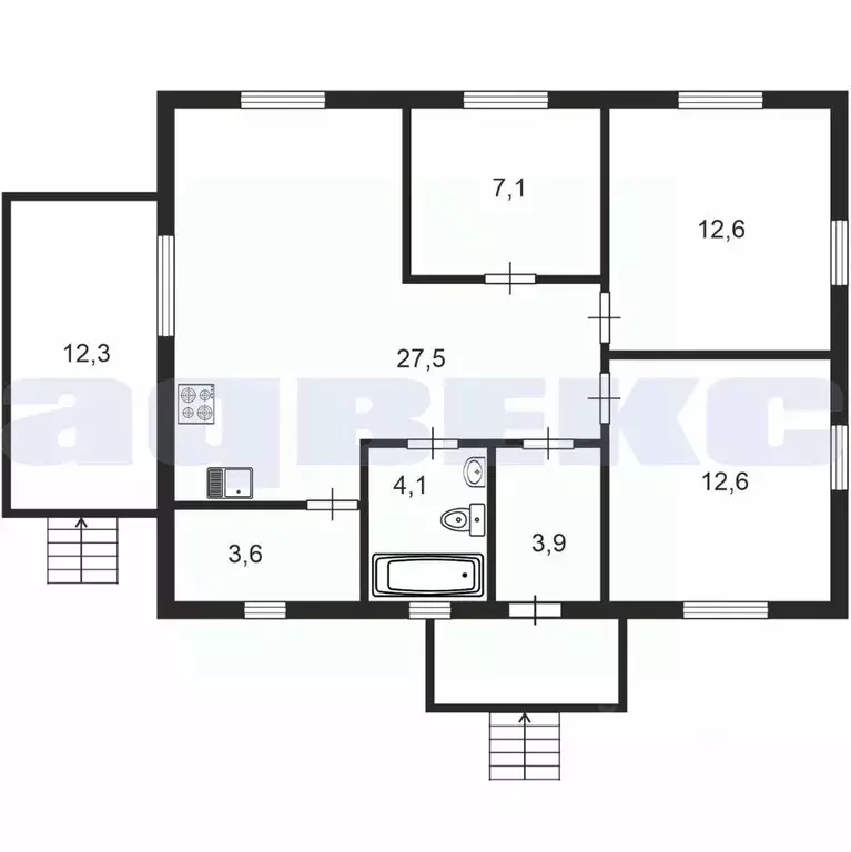 Коттедж в Ленинградская область, Ломоносовский район, Кипенское с/пос, ... - Фото 2