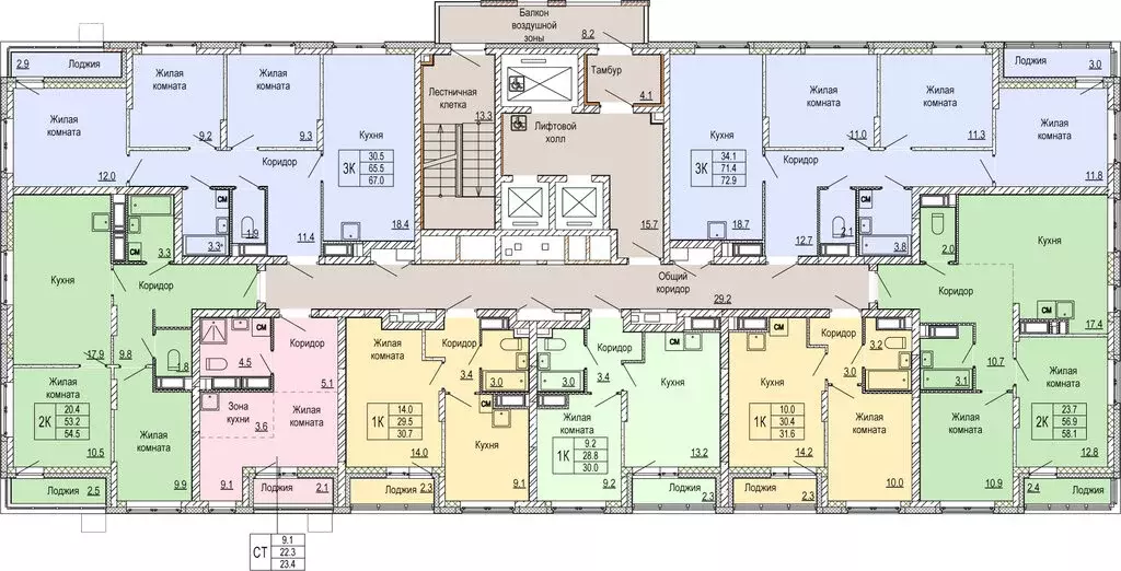 1-комнатная квартира: Нижний Новгород, ЖК Кузнечиха Город (30 м) - Фото 1