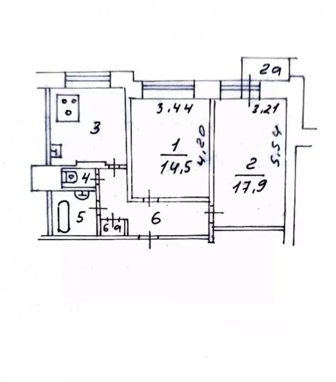 2-к кв. Москва ул. Ивана Бабушкина, 3 (53.7 м) - Фото 2