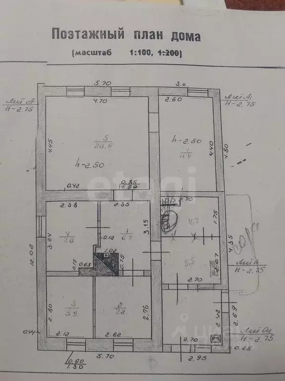 Дом в Липецкая область, Липецк ул. Имени Баумана, 96 (60 м) - Фото 2