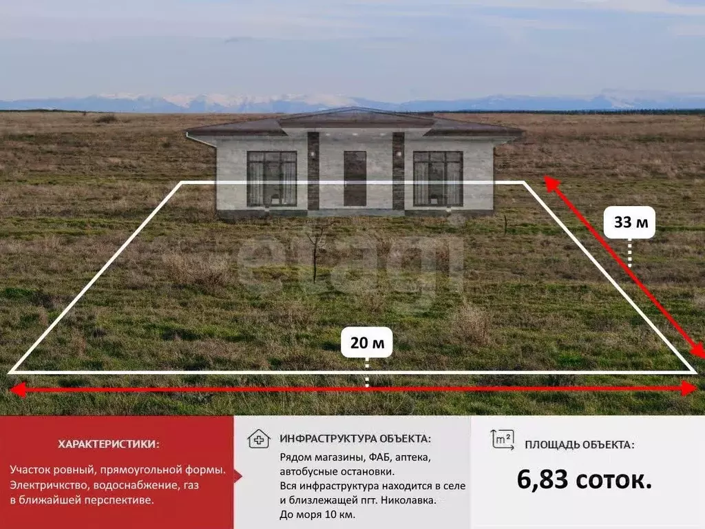 Участок в Крым, Симферопольский район, Кольчугинское с/пос, с. ... - Фото 1
