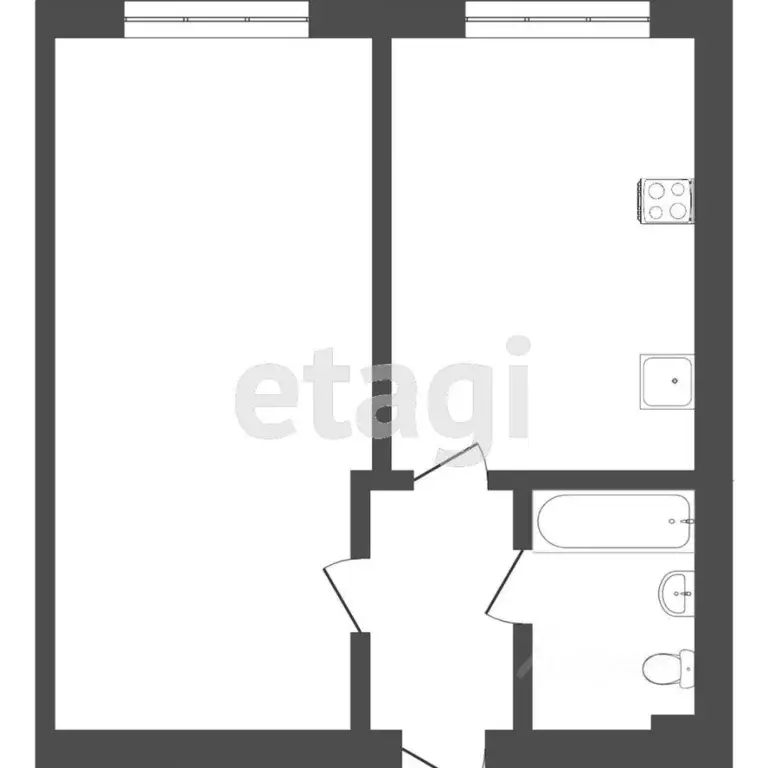 1-к кв. Ростовская область, Ростов-на-Дону Береговая ул., 6 (48.0 м) - Фото 2