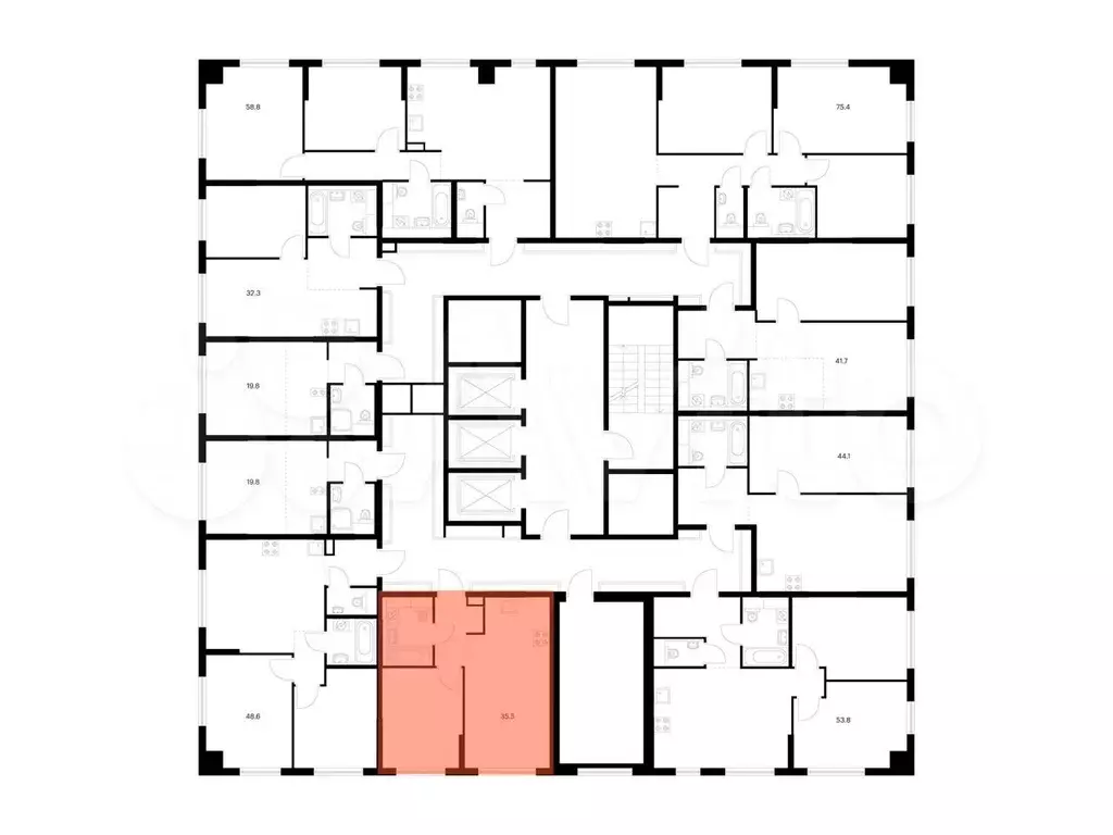 1-к. квартира, 35,5 м, 23/25 эт. - Фото 1