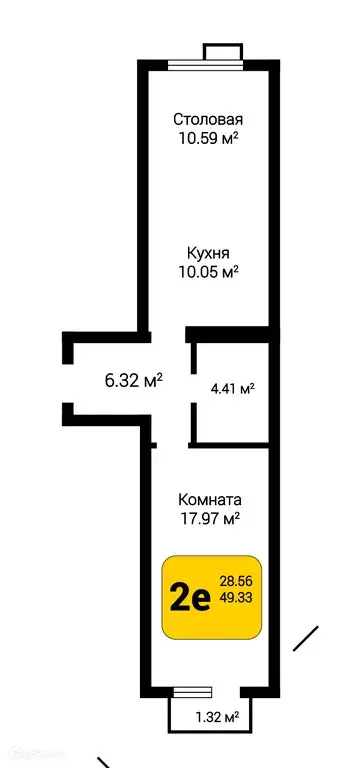 Продаётся 2-к квартира, 49.33 м - Фото 0