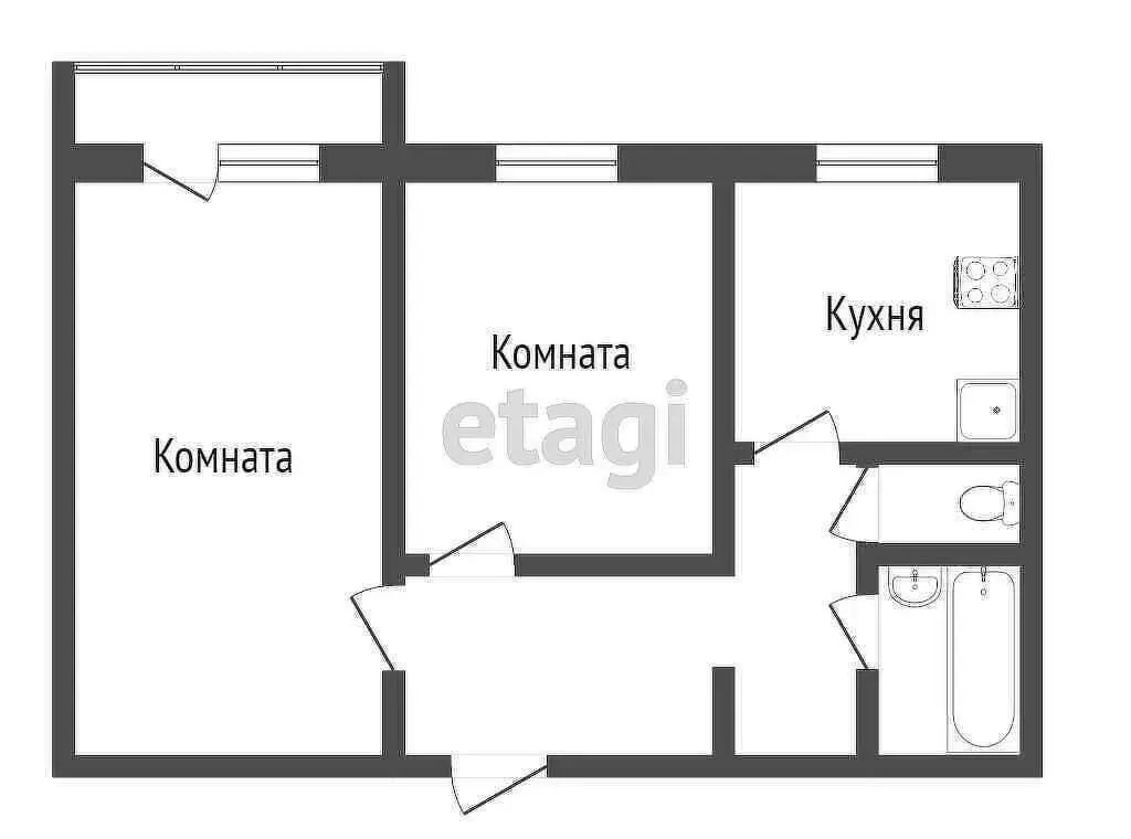 2-комнатная квартира: Кострома, микрорайон Давыдовский-2, 37 (51 м) - Фото 0
