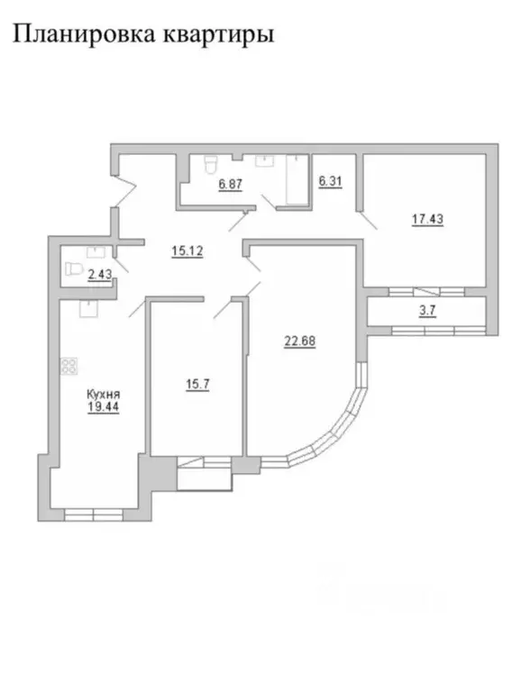 3-к кв. Санкт-Петербург Московский просп., 183-185Ак4 (105.0 м) - Фото 1
