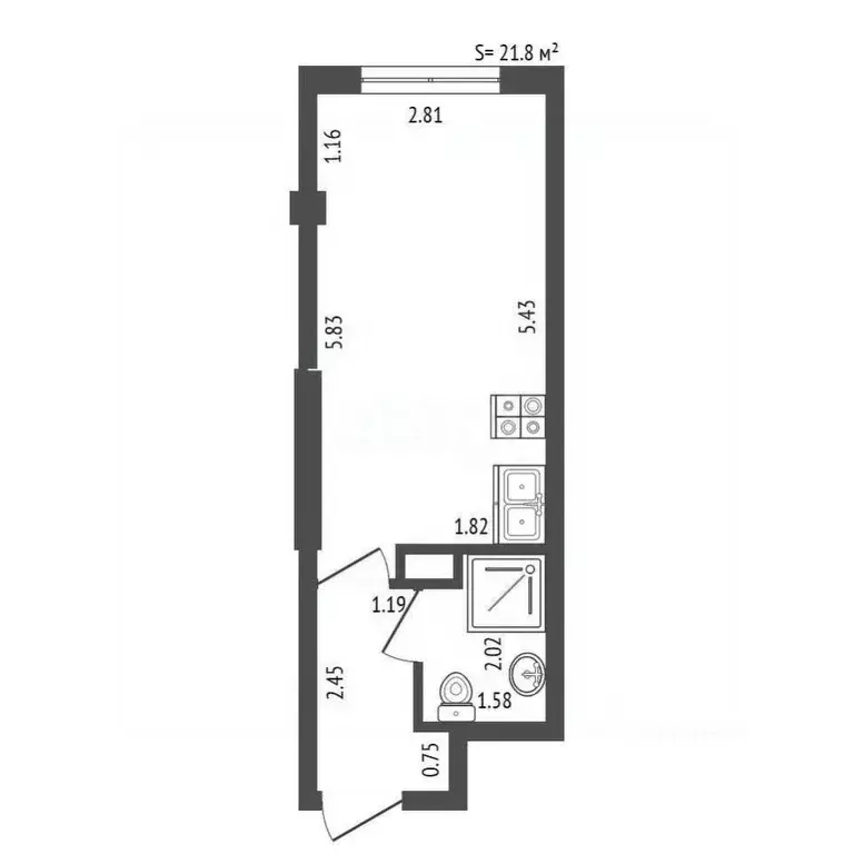 Студия Ленинградская область, Мурино Всеволожский район, ул. Шоссе в ... - Фото 2