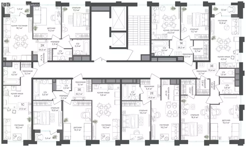 2-комнатная квартира: Москва, ЖК Михалковский (53.5 м) - Фото 1