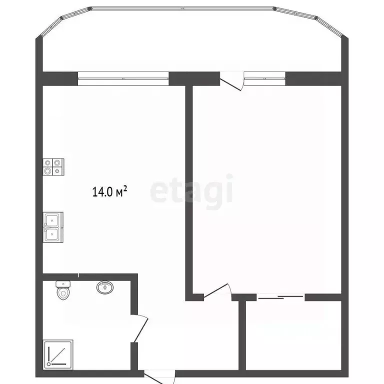1-к кв. Самарская область, Самара Арцыбушевская ул., 162 (48.0 м) - Фото 2